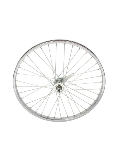 24 x 1.75 Steel Coaster Wheel 36 Spoke 12g UCP 3/8 Axle Single Wall Chrome.